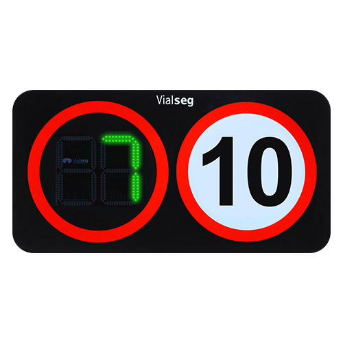 Indicador de velocidad Vialseg para estacionamientos y cocheras