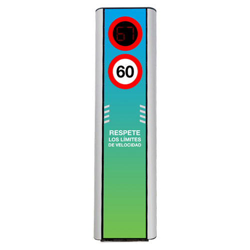 Tótem RGB — indicador de velocidad Vialseg